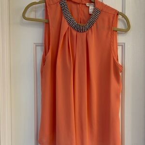 Vince Camuto Coral Sleeveless Jewel-Neck Blouse